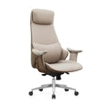 Silla Ejecutiva de Respaldo Alto | Cuero Nórdico Minimalista