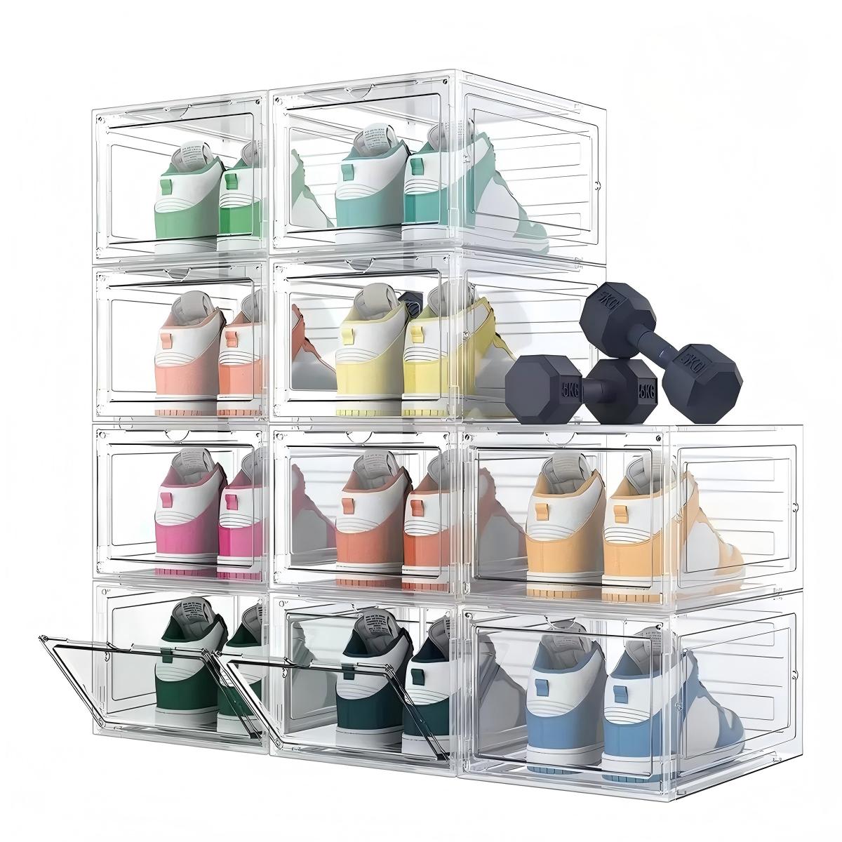 Plastic shoe storage box