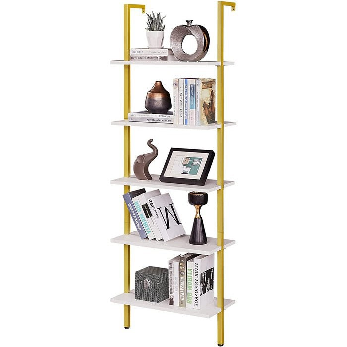 5 layer golden bookcase, 60*30*180cm wall mounted bookcase